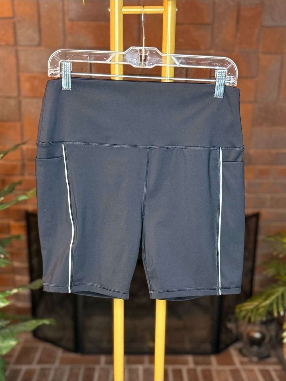 Spyder Active Compression Bike Shorts Side Pockets Black Women’s Size XL EUC